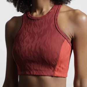Flames 3D Activewear Sports Bra